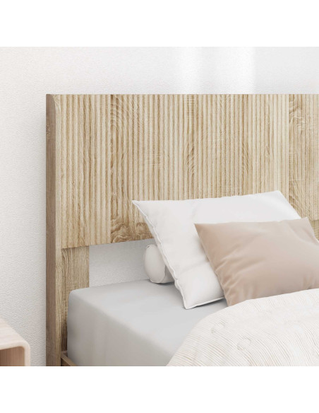 Struttura del letto con stoccaggio e testata Rovere Sonoma