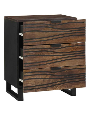 Armadio da Notte Noce 50 x 33 x 62 cm Legno massello di acacia