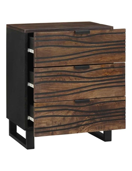 Armadio da Notte Noce 50 x 33 x 62 cm Legno massello di acacia