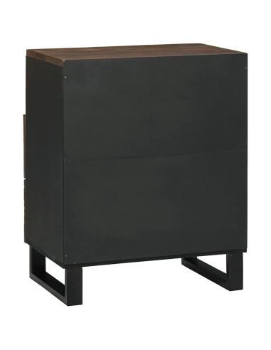 Armadio da Notte Noce 50 x 33 x 62 cm Legno massello di acacia