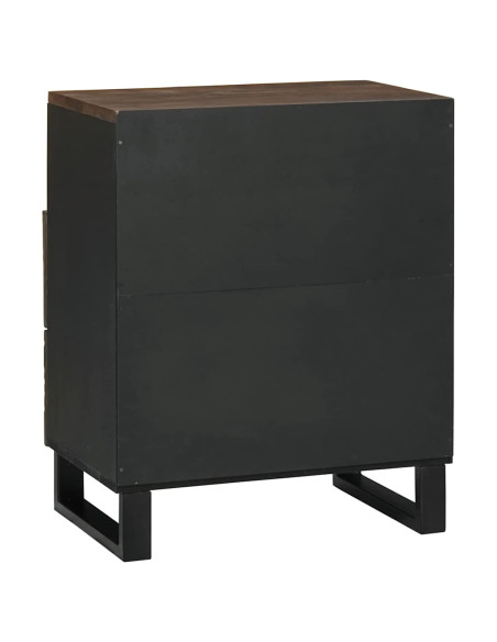 Armadio da Notte Noce 50 x 33 x 62 cm Legno massello di acacia