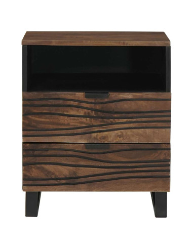 Armadio da Notte Noce 50 x 33 x 62 cm Legno massello di acacia