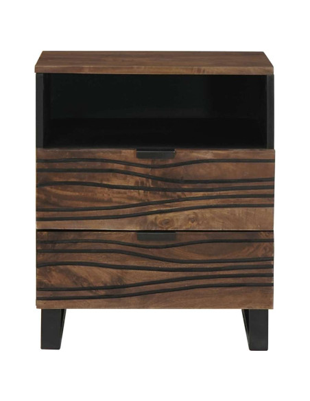Armadio da Notte Noce 50 x 33 x 62 cm Legno massello di acacia