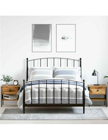 Comodino con cassetto 2 pcs Legno vecchio 40 x 42 x 45 cm