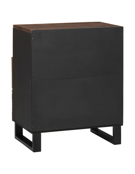 Armadio da Notte Noce 50 x 33 x 62 cm Legno massello di acacia