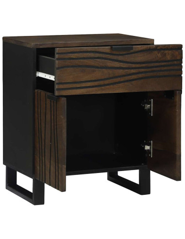 Armadio da Notte Noce 50 x 33 x 60 cm Legno massello di acacia