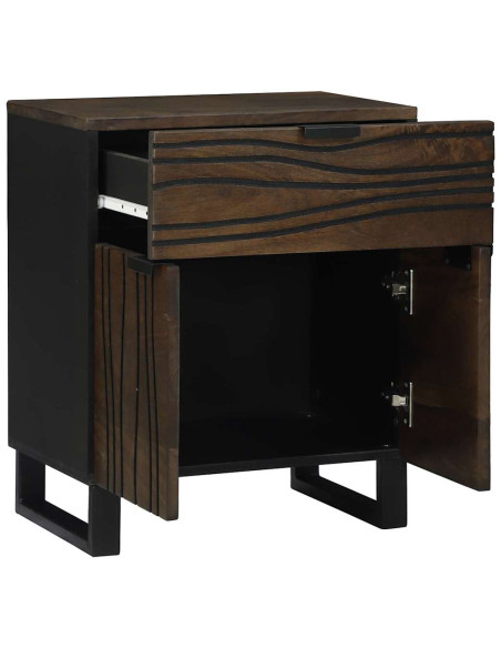 Armadio da Notte Noce 50 x 33 x 60 cm Legno massello di acacia