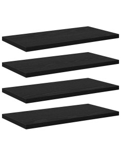 Scaffale 4 pcs Nero 40 x 20 x 1,5 cm Legno multistrato 2