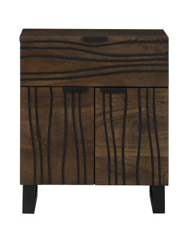 Armadio da Notte Noce 50 x 33 x 60 cm Legno massello di acacia