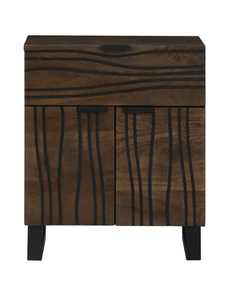Armadio da Notte Noce 50 x 33 x 60 cm Legno massello di acacia
