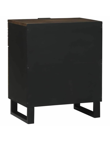 Armadio da Notte Noce 50 x 33 x 60 cm Legno massello di acacia