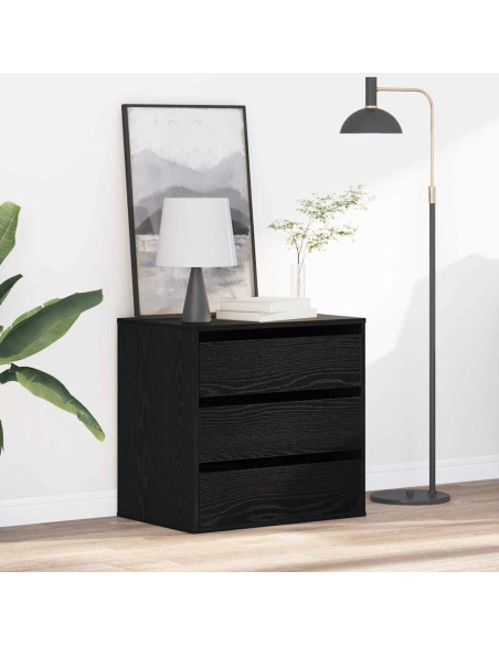 Mobile con Cassetti Nero 60 x 41 x 58 cm Legno multistrato
