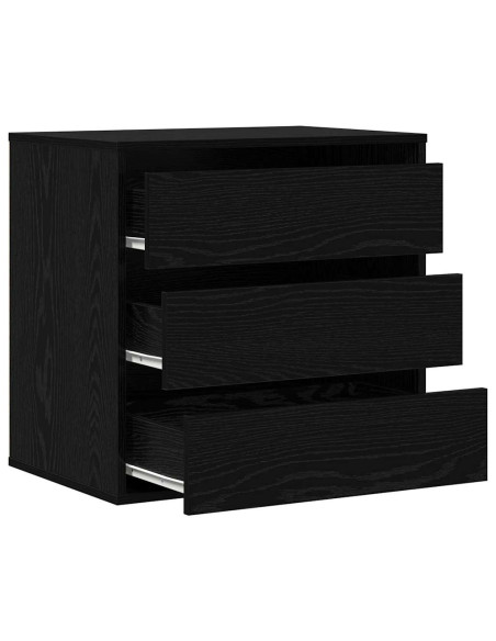 Mobile con Cassetti Nero 60 x 41 x 58 cm Legno multistrato