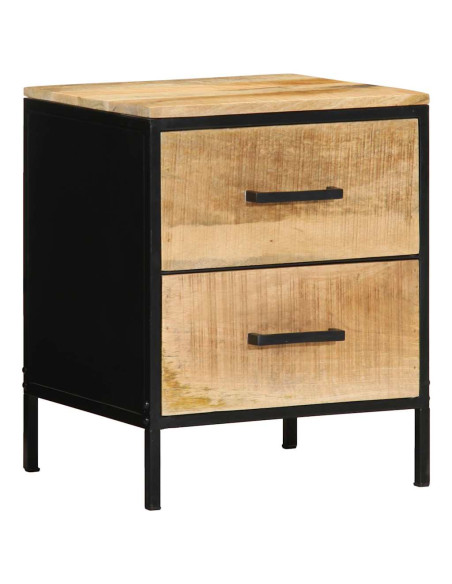 Armadio da Notte 2 pcs Marrone e Nero 40 x 35 x 50 cm