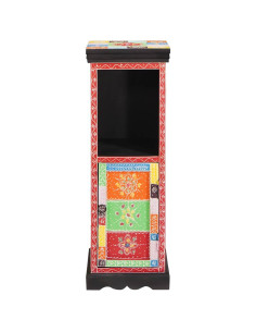 Comò Multicolore 30 x 30 x 90 cm Legno di mango massello 2