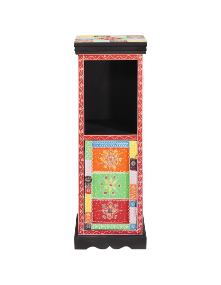 Comò Multicolore 30 x 30 x 90 cm Legno di mango massello