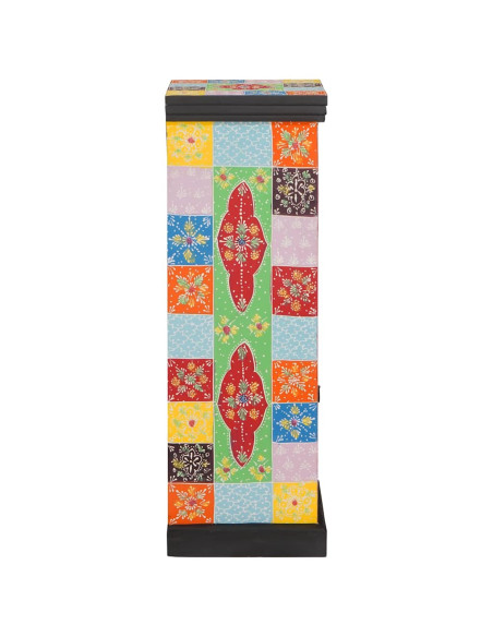 Comò Multicolore 30 x 30 x 90 cm Legno di mango massello