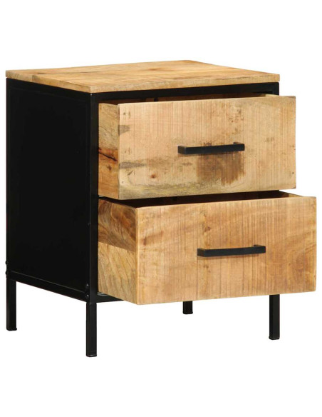 Armadio da Notte 2 pcs Marrone e Nero 40 x 35 x 50 cm