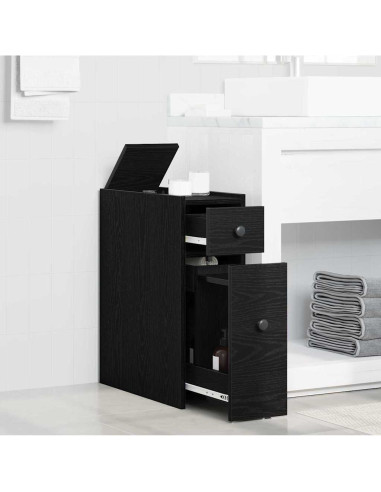 Set di mobili per il bagno Rovere Nero 80 x 18 x 60 cm
