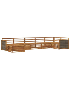 Set di divani da esterno 7 pcs Naturale 2