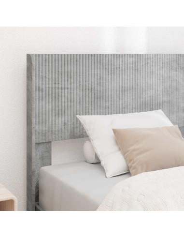 Struttura del letto con stoccaggio e testata Grigio Cemento