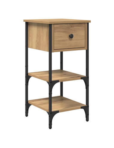Armadio da Notte con cassetto 2 pcs Marrone 33.5 x 36 x 70 cm