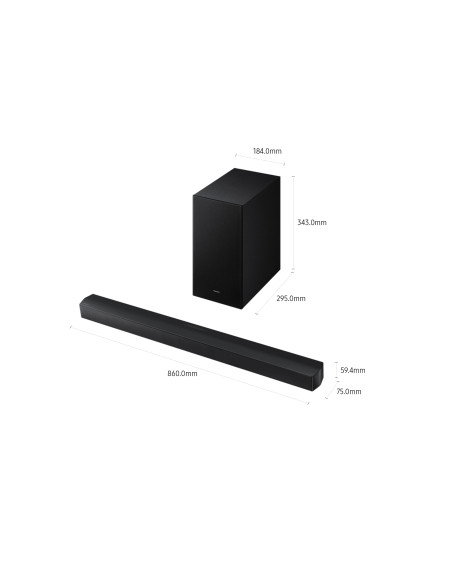 Samsung Soundbar HW-B650F/ZF, Audio 3.1 canali, Wireless Dolby 5.1ch, 2025