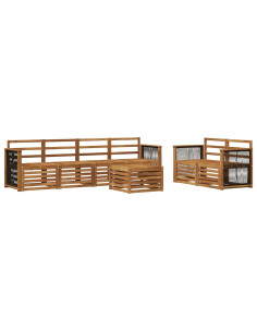 Set di divani da esterno 7 pcs Naturale 2