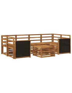 Set di divani da esterno 7 pcs Naturale 2