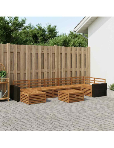 Set di divani da esterno 8 pcs Naturale