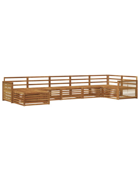 Set di divani da esterno 7 pcs Naturale