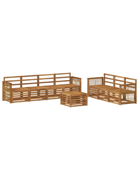 Set divani 8 pcs Legno di Acacia Massello