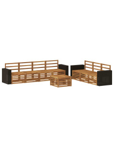Set divani 8 pcs Legno di Acacia Massello
