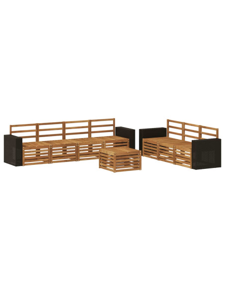 Set divani 8 pcs Legno di Acacia Massello