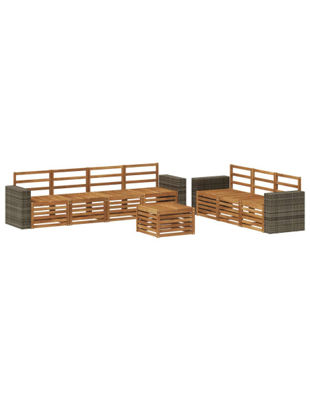 Set divani 8 pcs Legno di Acacia Massello