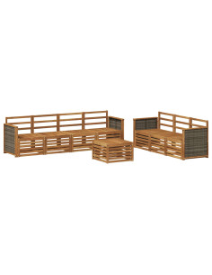 Set divani 8 pcs Legno di Acacia Massello