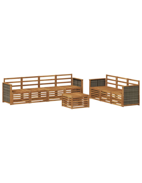 Set divani 8 pcs Legno di Acacia Massello