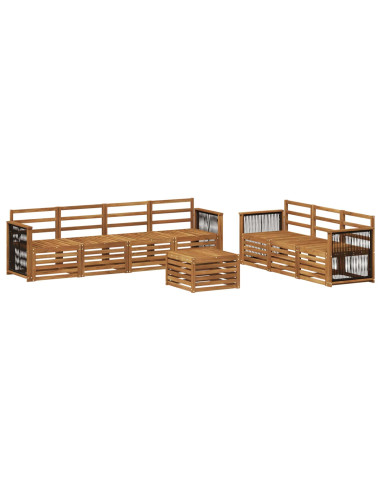 Set divani 8 pcs Legno di Acacia Massello