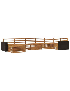 Set di divani da esterno 7 pcs Naturale 2