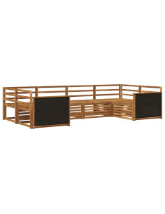 Set di divani da esterno 6 pcs Naturale