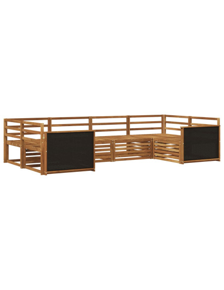 Set di divani da esterno 6 pcs Naturale