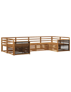 Set di divani da esterno 6 pcs Naturale