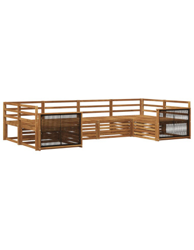 Set di divani da esterno 6 pcs Naturale