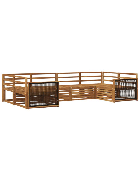 Set di divani da esterno 6 pcs Naturale