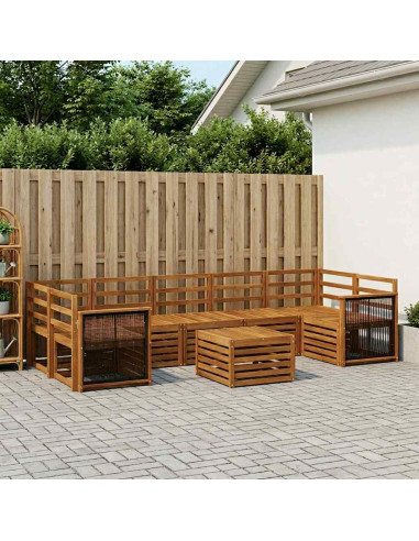 Set di divani da esterno 8 pcs Naturale