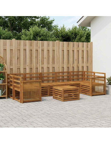 Set di divani da esterno 8 pcs Naturale