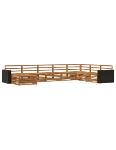 Set di divani da esterno 8 pcs Naturale 2