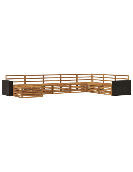 Set di divani da esterno 8 pcs Naturale