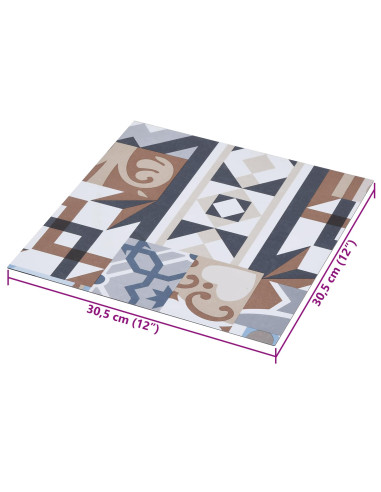 Plance per Pavimentazione Autoadesiva 30,5 x 30,5 cm 20 pcs PVC