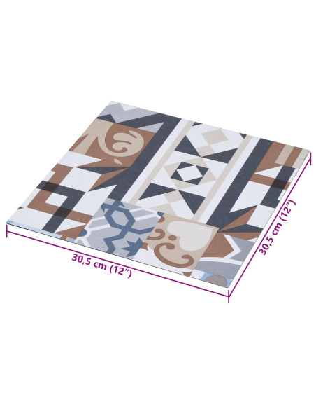 Plance per Pavimentazione Autoadesiva 30,5 x 30,5 cm 20 pcs PVC
